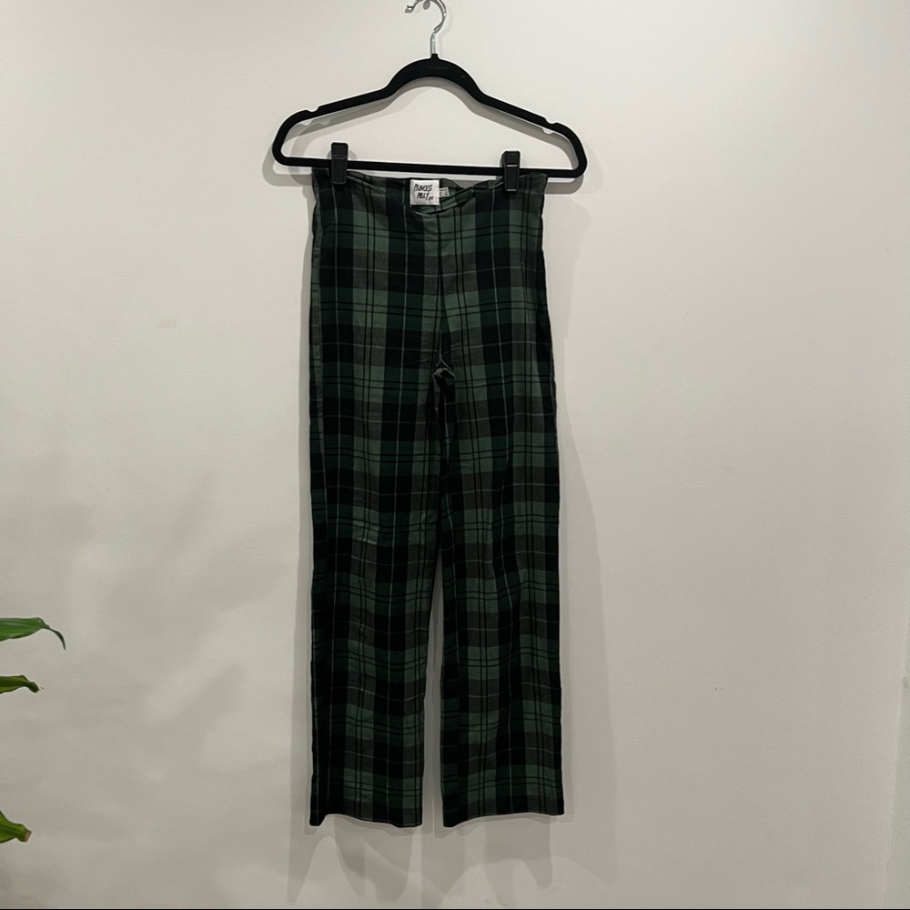 Princess Polly green and black plaid pants